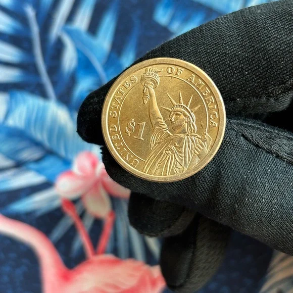 2007-P John Adams Lady Liberty Presidential Gold Dollar Coin EF Inscription - Picture 5 of 6